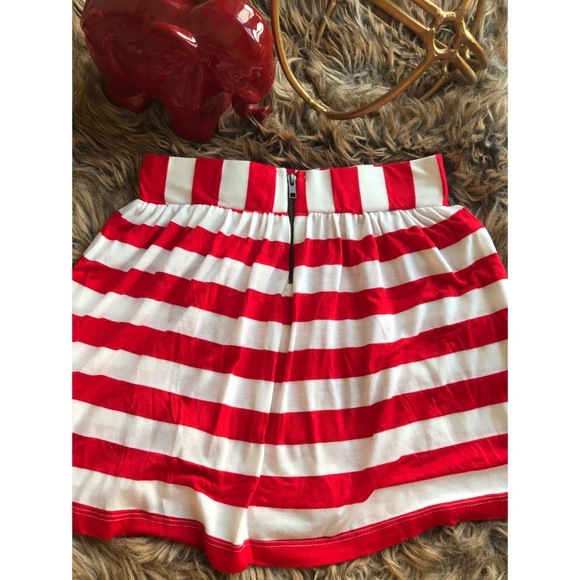 Mimi Chica | Red & White Candy Cane Skirt - Picture 3 of 5